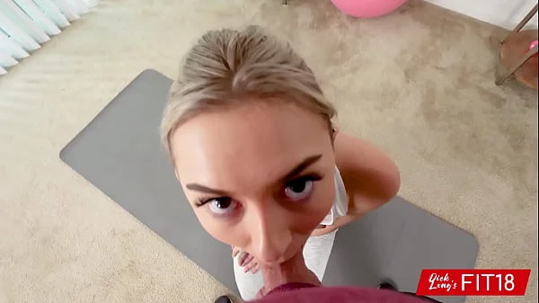 FIT18 - Chloe Temple - Casting Skinny 100lb Blonde Teen In Yoga Pants
