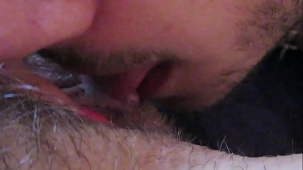 Big clit licking and sucking until she cums hard hairy girlfriend huge orgasm in close up