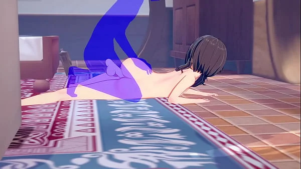 KonoSuba Hentai - Megumin Fucked with creampie - Japanese asian manga anime game porn