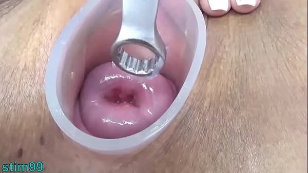 Japanese Wife Open Cervix Wide to watch inside Uterus