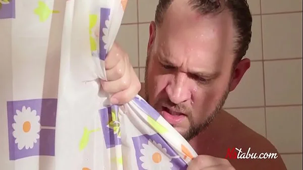 She Walks Into The Shower & Swallows His Cock- Shocked Step Dad Is In A Dilemma