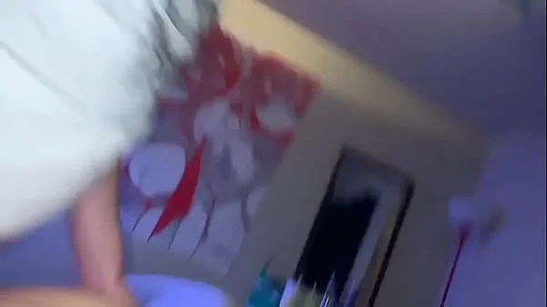 Sloppy threesome w masked stranger and facial!