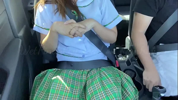 Pinay Student Gets Fuck Inside Her Professor's Car