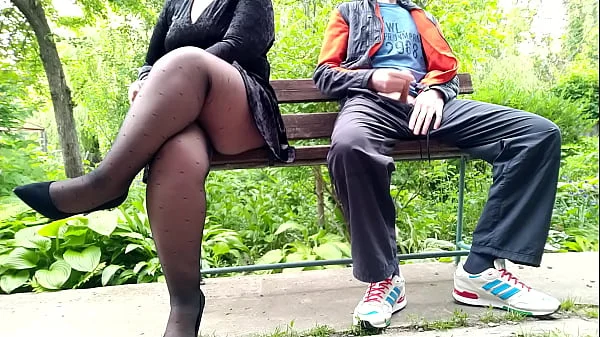 MILF gets cum outdoors in the park