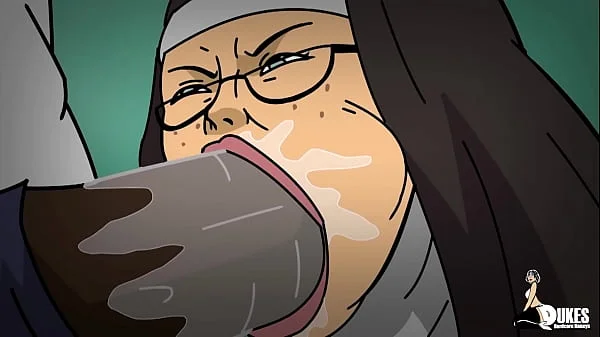 A rude nun and a mild mannered MILF get stretched by BBC